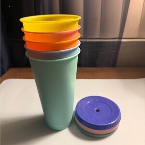 Colorful Stacking Cups with Lids